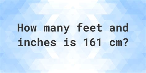 161 in feet and inches